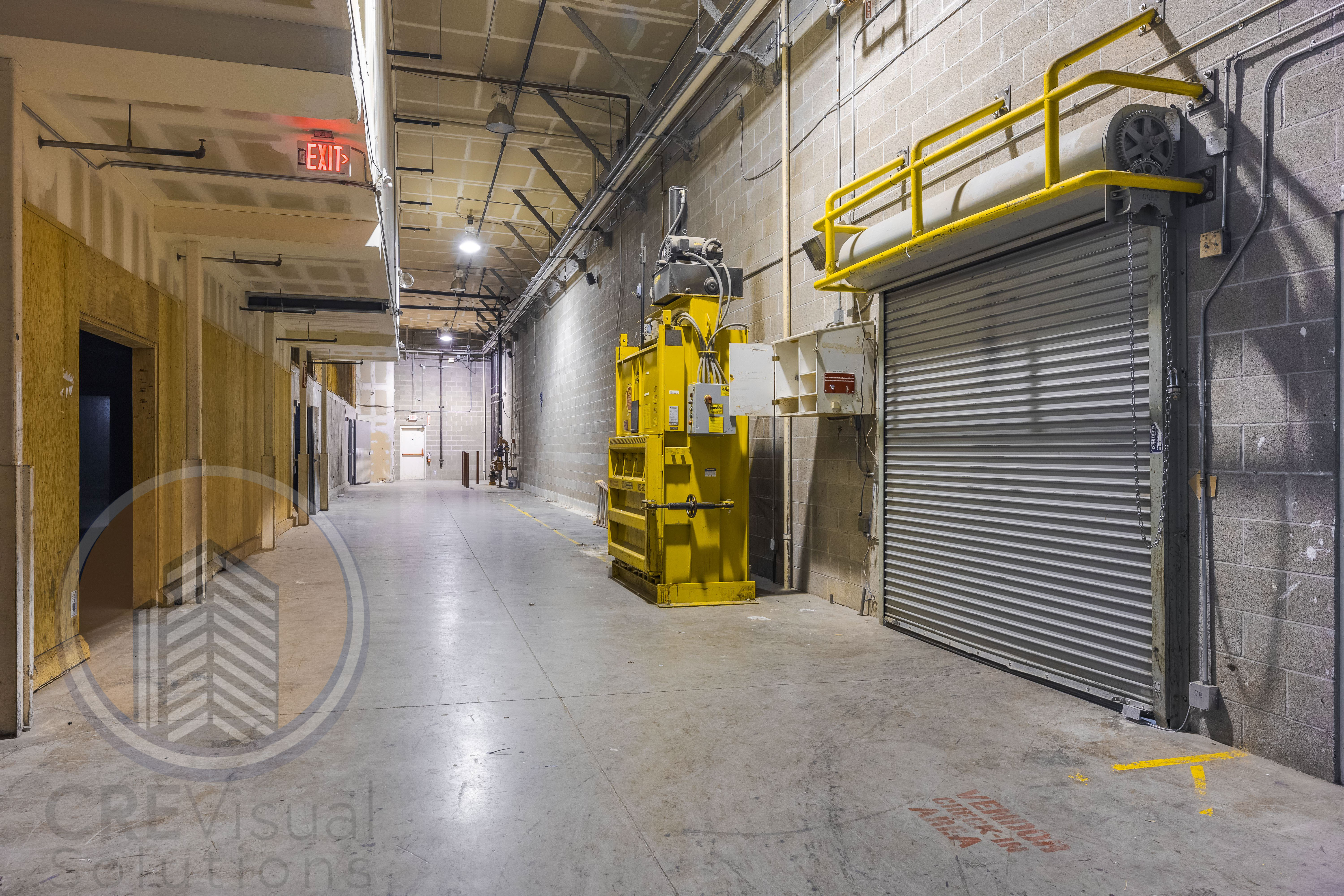 Industrial interior loading dock interior view